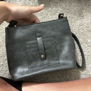 gray purse